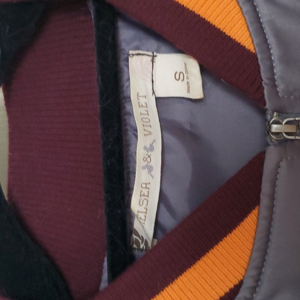 Chelsea & Violet grey embroidered bomber jacket - Picture 3 of 3